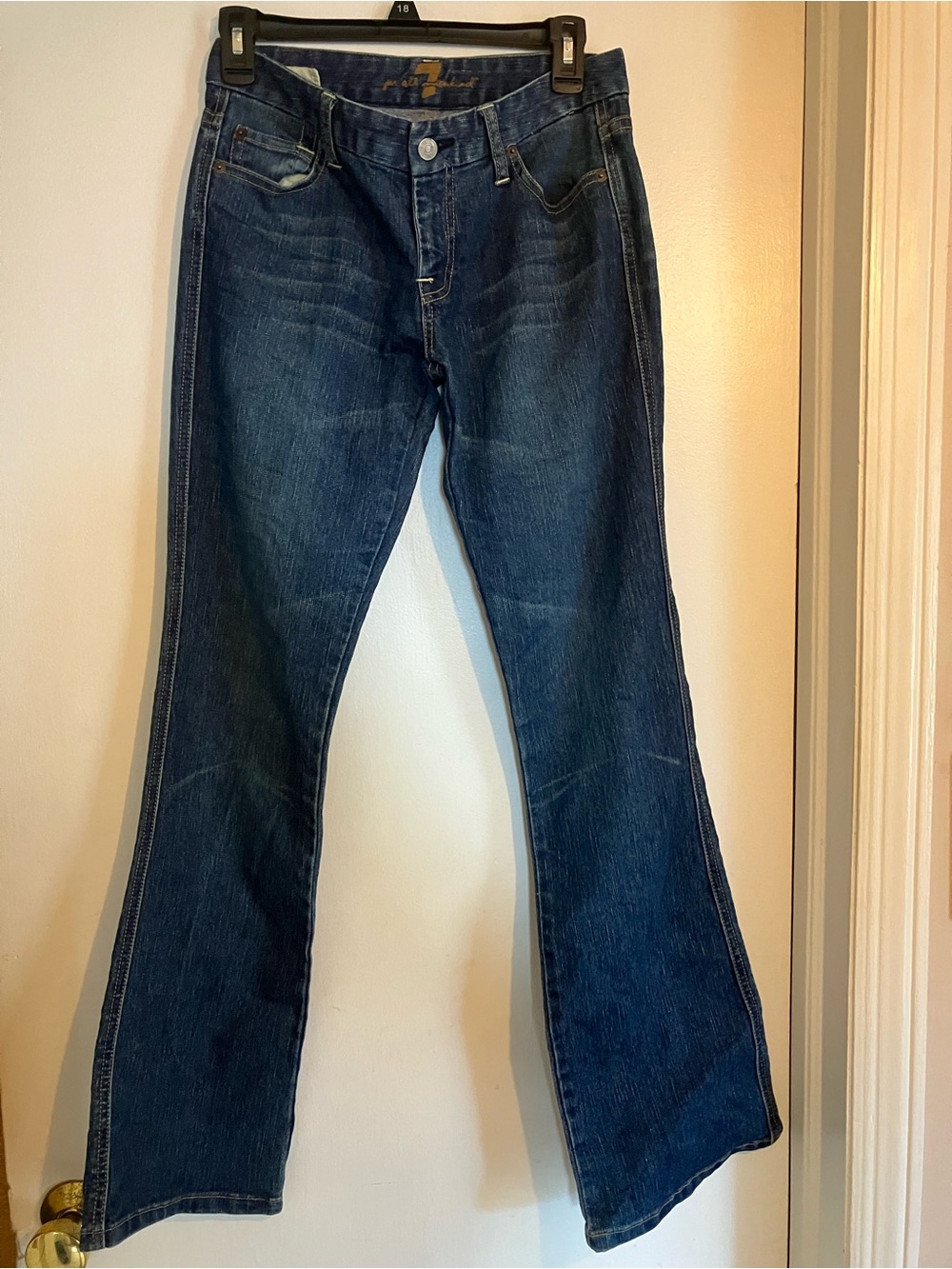 7 For All Mankind Dark Blue Bootcut Jeans